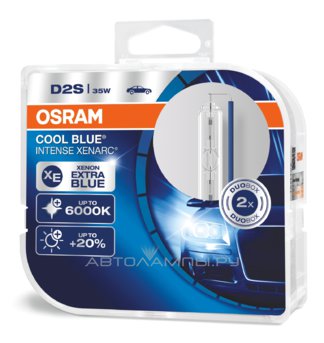 D2S 85V-35W (P32d-2)  5500K Xenarc Cool Blue Intense (2��.) (Osram) 66240CBI-HCB